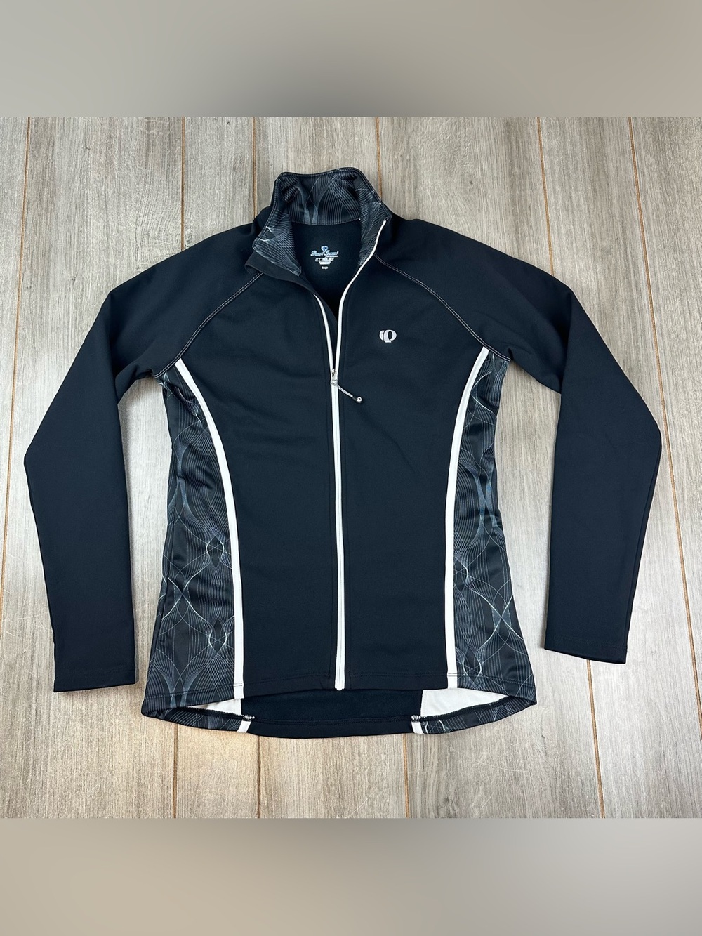Pearl Izumi Jacket Womens L Full Zip Black Cycling Bike Bicycle